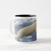 Noordpool, Spitsbergen, Polar Beer uitbreiding Tweekleurige Koffiemok (Voorkant links)