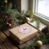 Noordpool trein speciale levering door Santa Claus Ronde Sticker