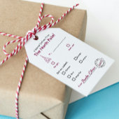 Noordpool trendy Magenta Kerstmis Naam Gift Label Cadeaulabel