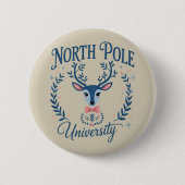 Noordpool Universiteit Kerst Chinoiserie Rendier Ronde Button 5,7 Cm (Voorkant)