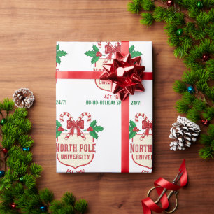 Noordpool Universiteit Kerststok Kerstmis Cadeaupapier