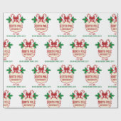 Noordpool Universiteit Kerststok Kerstmis Cadeaupapier (Vlak)