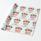 Noordpool Universiteit Kerststok Kerstmis Cadeaupapier (Uitgerold)