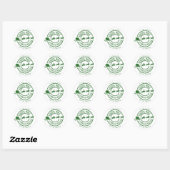 Noordpool Van Kerstman Postzegel Express  Ronde Sticker (Vel)