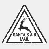 Noordpool Van Kerstman Postzegel Luchtpost Sticker (Voorkant)