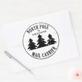 Noordpool vanaf Santa postage Ronde Sticker (Envelop)