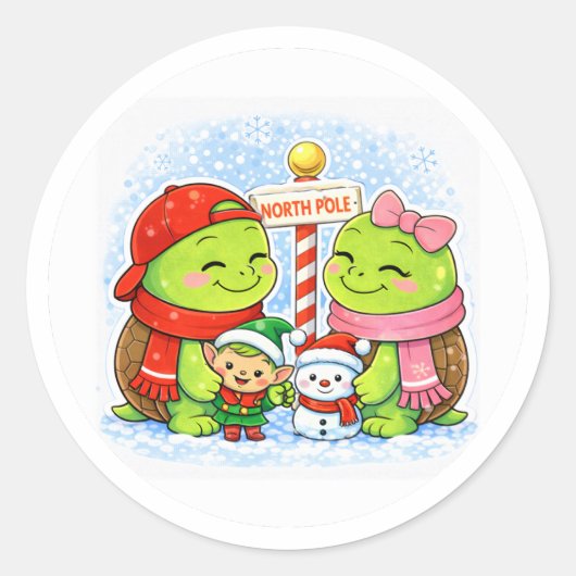 Noordpool Vrienden Ronde Sticker (Voorkant)