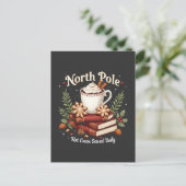 Noordpool warme cacao geserveerd dagelijkse kerst briefkaart (Staand voorkant)