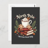 Noordpool warme cacao geserveerd dagelijkse kerst briefkaart (Voorkant / Achterkant)