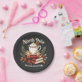 Noordpool warme cacao geserveerd dagelijkse kerst papieren bordje (Feest)