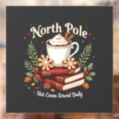 Noordpool warme cacao geserveerd dagelijkse kerst raamsticker (Vel 2)