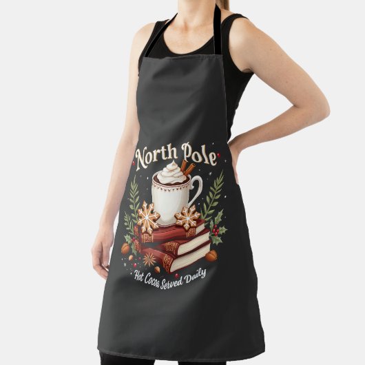 Noordpool warme cacao geserveerd dagelijkse kerst schort (Insitu)