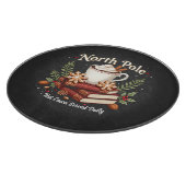 Noordpool warme cacao geserveerd dagelijkse kerst snijplank (Hoek)