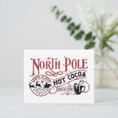 Noordpool warme cacao Kerstmis Feestdagenkaart (Staand voorkant)