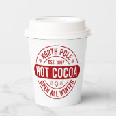 Noordpool warme cacao Kerstmis Papieren Bekers (Voorkant)