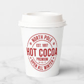 Noordpool warme cacao Kerstmis Papieren Bekers (Achterkant)