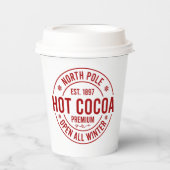 Noordpool warme cacao Kerstmis Papieren Bekers (Voorkant)