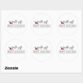 Noordpool warme cacao ronde sticker (Vel)