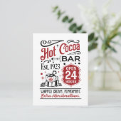 Noordpool warme cacaobar feestdagenkaart (Staand voorkant)