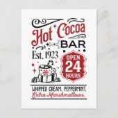 Noordpool warme cacaobar feestdagenkaart (Voorkant)