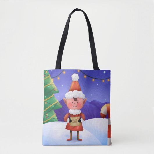 Noordpool Wensen Elf Boodschappentas Tote Bag (Voorkant)