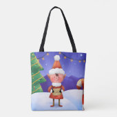 Noordpool Wensen Elf Boodschappentas Tote Bag (Achterkant)