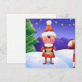 Noordpool Wensen Elf Kerstkaart (Voorkant / Achterkant)