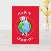 Noordpool Zuidpool - Kerstkaart Kaart (Gele Bloem)