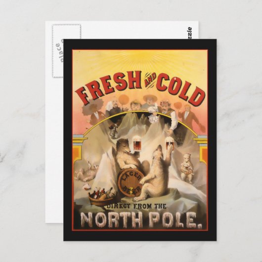 Noordpoolbier Briefkaart (Voorkant / Achterkant)