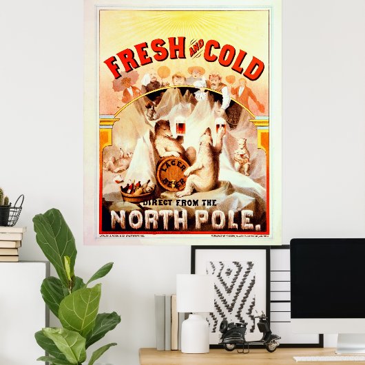 Noordpoolbier, vers en koud Poster (Thuiskantoor)