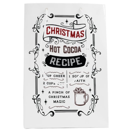 Noordpoolchocoladerecept Medium Cadeauzakje (Voorkant)