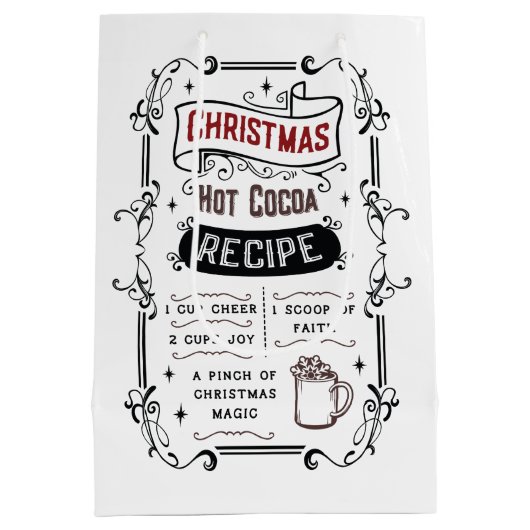 Noordpoolchocoladerecept Medium Cadeauzakje (Achterkant)