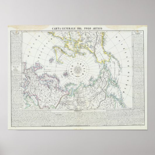 Noordpoolgebied, noordelijk halfrond poster (Voorkant)