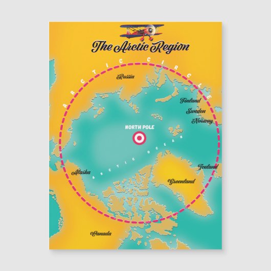 Noordpoolgebied noordpoolkaart (Voorkant)