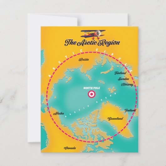 Noordpoolgebied noordpoolkaart (Voorkant)
