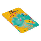 Noordpoolgebied noordpoolkaart magneet (Rechterzijde)