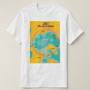 Noordpoolgebied noordpoolkaart t-shirt
