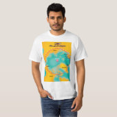 Noordpoolgebied noordpoolkaart t-shirt (Voorkant volledig)