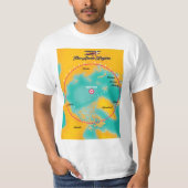 Noordpoolgebied noordpoolkaart t-shirt (Voorkant)