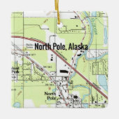 Noordpoolkaart Keramisch Ornament (Voorkant)