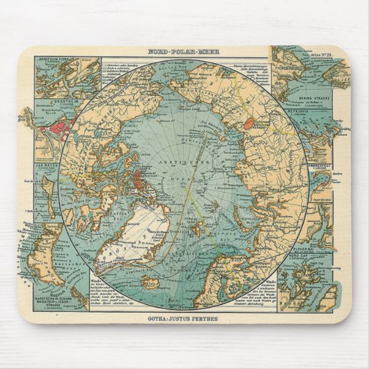 Noordpoolkaart Muismat (Voorkant)