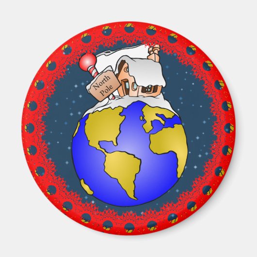 Noordpoolkerst Magneet (Voorkant)