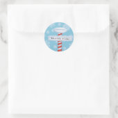 Noordpoolkerst Ronde Sticker (Tas)
