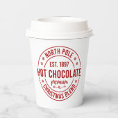 Noordpoolkerst warme chocolade papieren bekers (Achterkant)