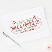Noordpoolkoekje kerst rechthoekige sticker (Envelop)