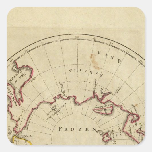 Noordpoollanden Vierkante Sticker (Voorkant)