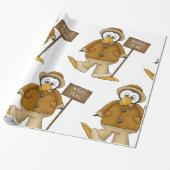 Noordpoolpinguïn Cadeaupapier (Uitgerold)