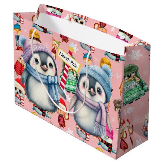 Noordpoolpinguïns groot cadeauzakje (Achterkant Gekanteld)