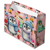 Noordpoolpinguïns groot cadeauzakje (Voorkant Gekanteld)