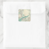 Noordpoolregio's Vierkante Sticker (Tas)